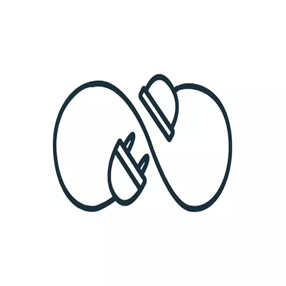 The logo of the website which showcases a symbol of infinity combined to wires